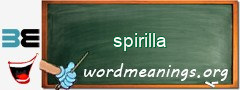 WordMeaning blackboard for spirilla